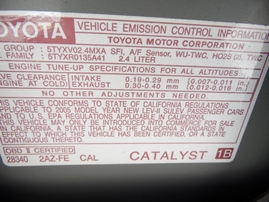 2005 TOYOTA CAMRY LE SILVER 2.4L AT Z17712